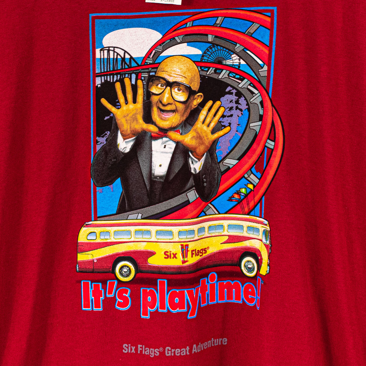 2004 Six Flags Great Adventure Its Playtime Mr. Six T-Shirt– VNTG Shop