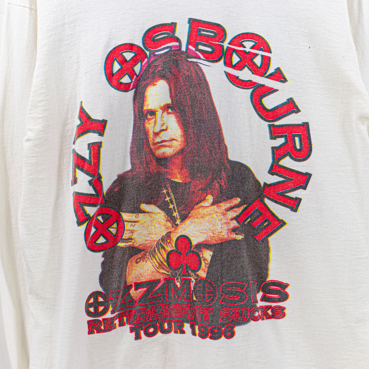 Vintage Ozzy hot Osbourne Retirement Sucks Tour Black Concert shirt 1996 L