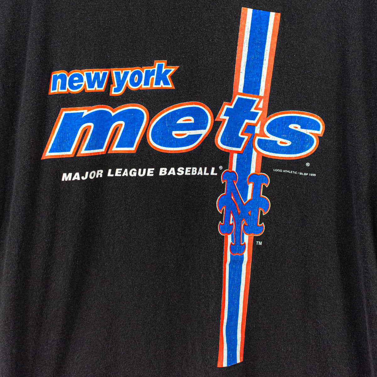 Vintage 90's New York Mets MLB Black T Shirt Size L 