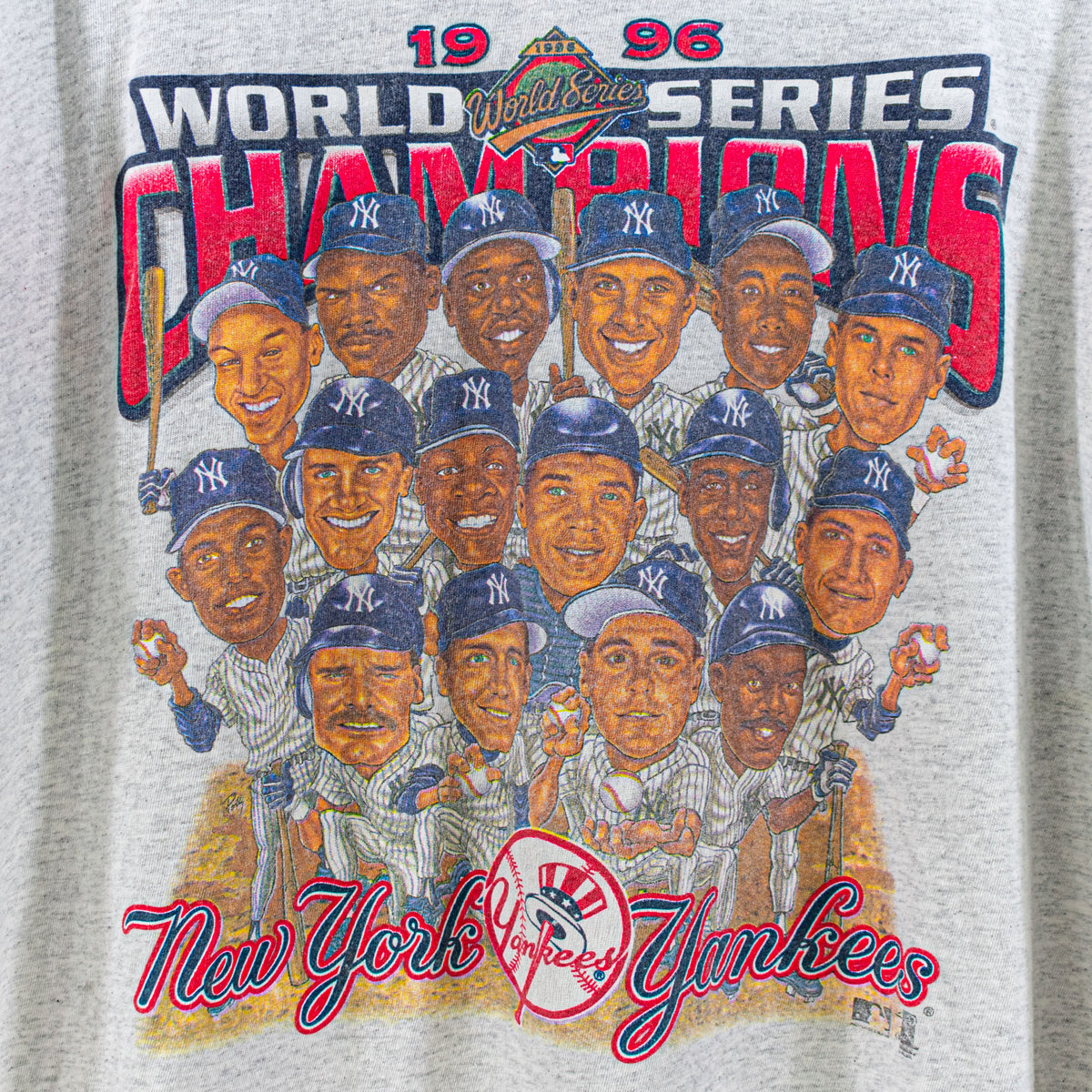 Vintage 1996 New York Yankees Caricature World 2024 Series Champions T-Shirt USA ma