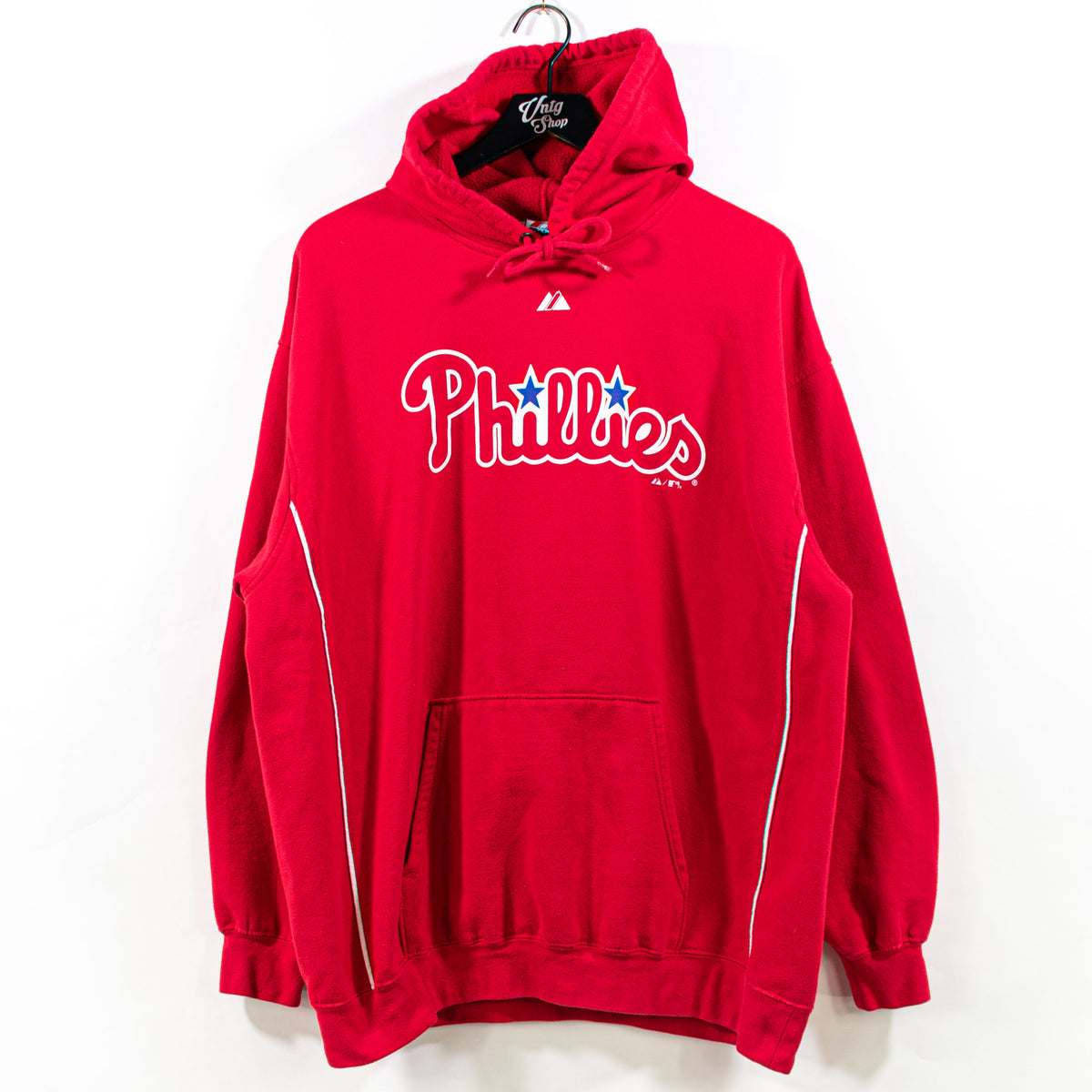 Majestic Men’s popular Red Philadelphia Phillies Cotton Blend Adjustable Hoodie- XL