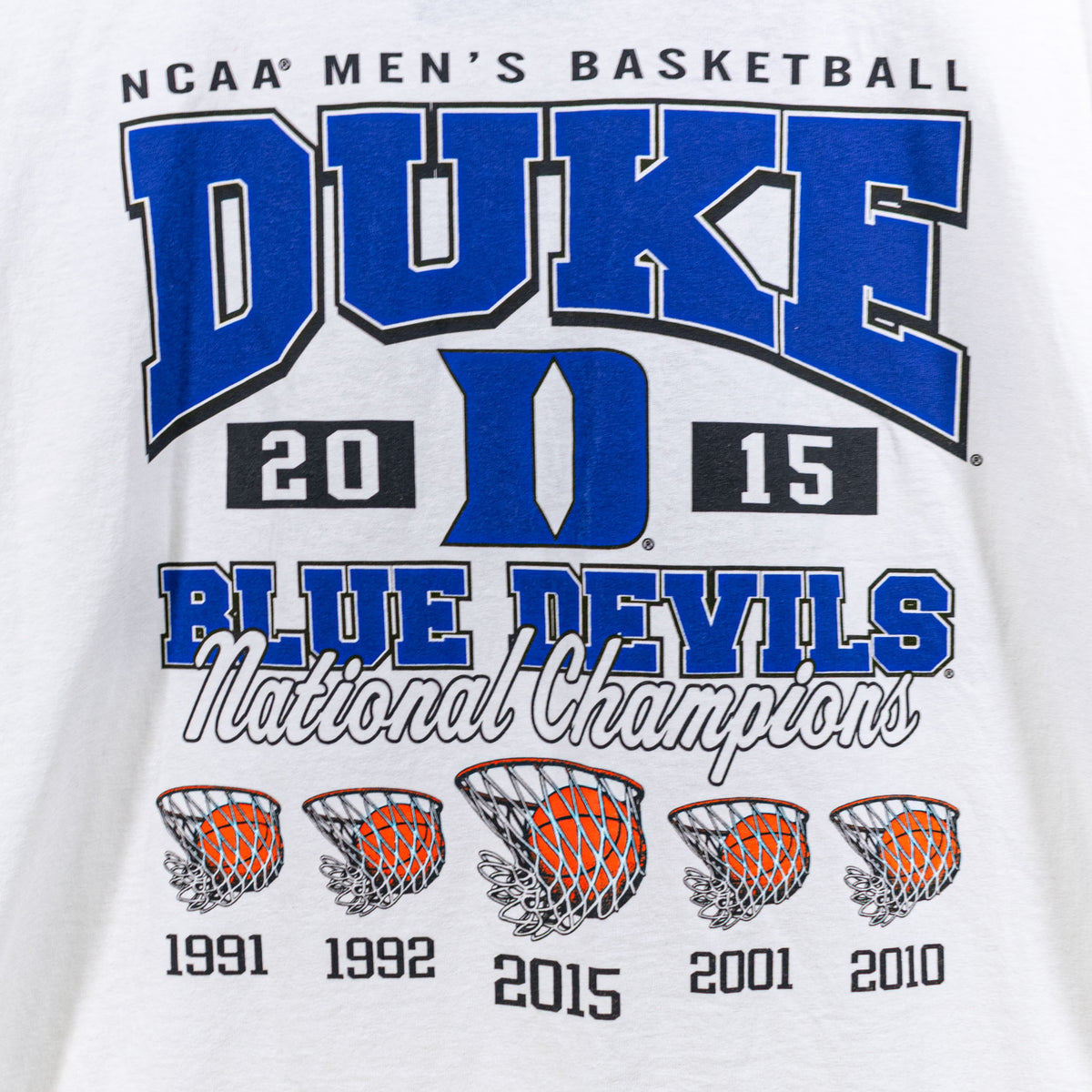 Duke Blue Devils T Shirt 2015 Mens Basketball Champions NCAA VNTG Shop