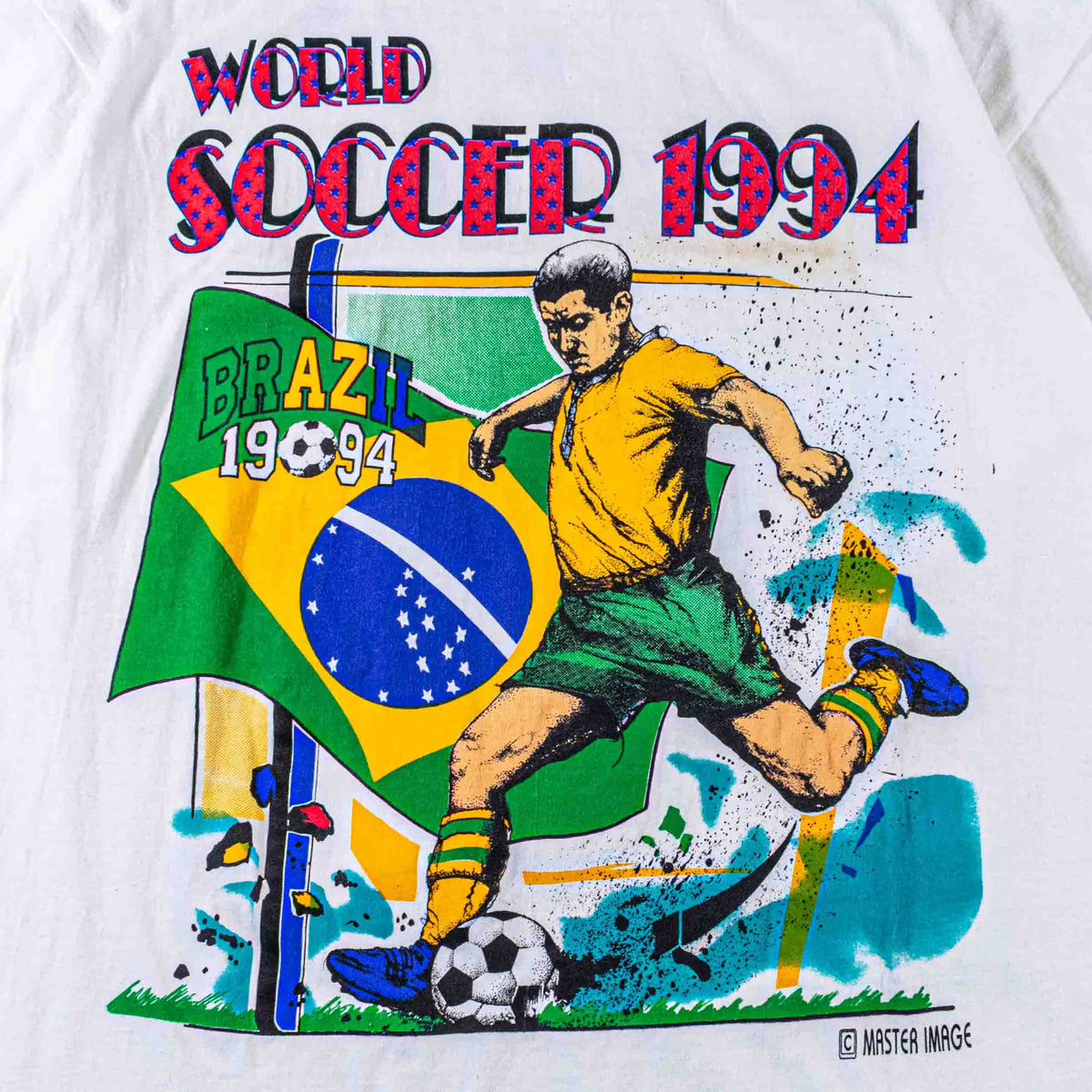 World Cup 1994 Soccer Brazil Big Print T-Shirt– VNTG Shop