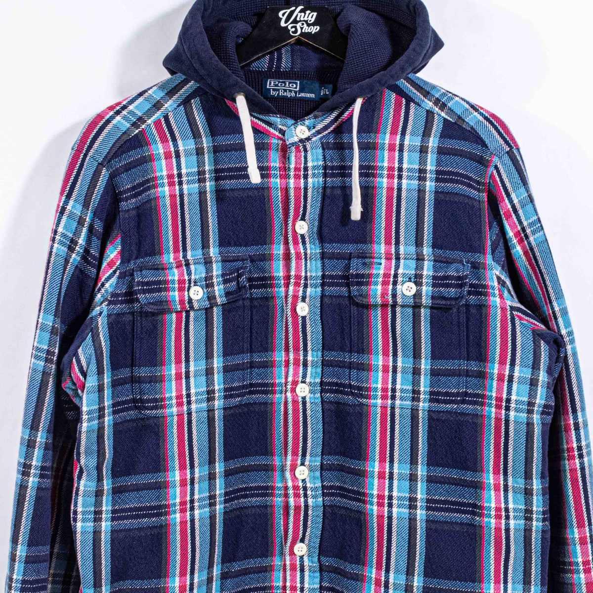 Polo flannel hoodie deals