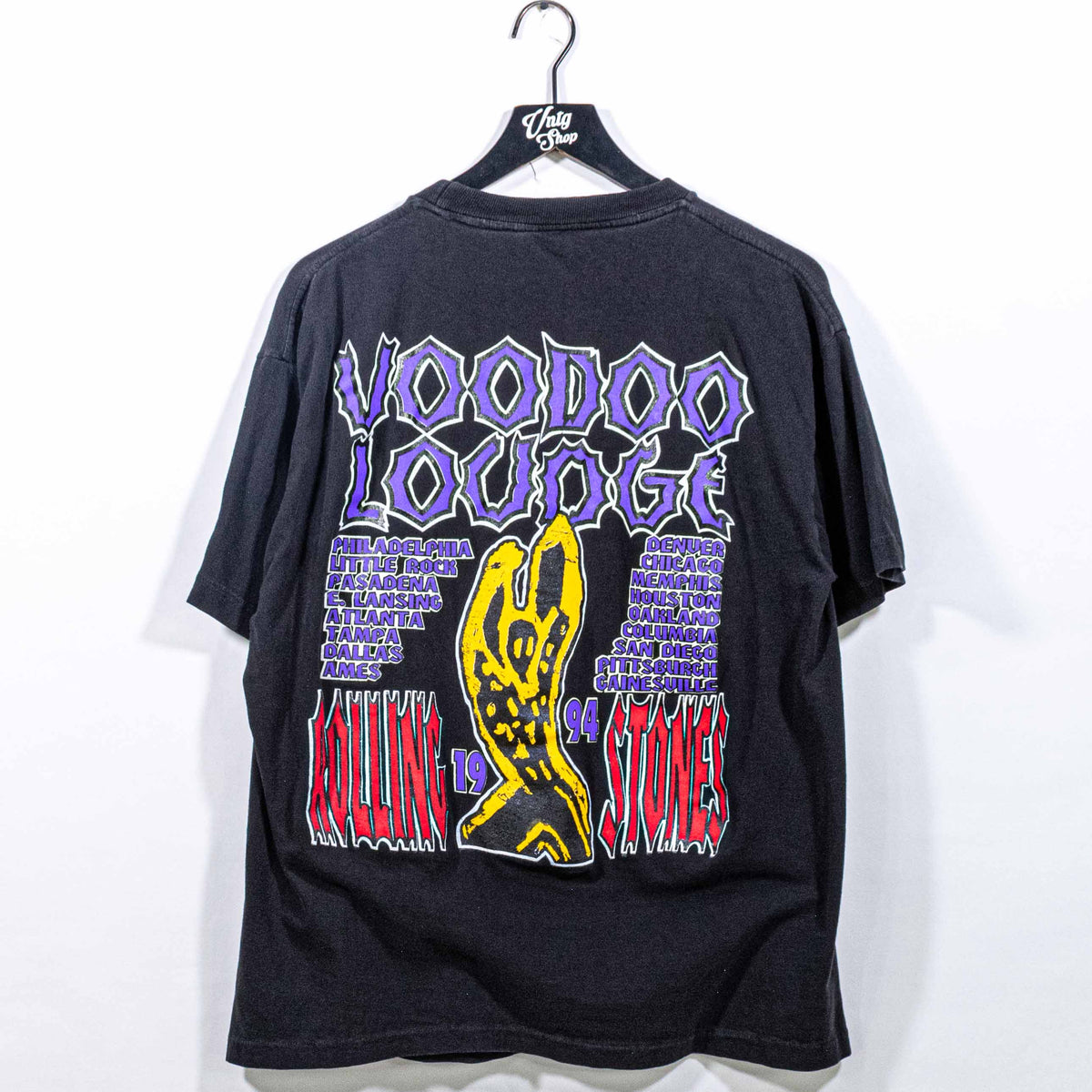 トップス ROLLING STONES 1994 VOODOO NORTH AMERICA 90s Vintage Rolling Stones Voodoo Lounge Tour 1994 North