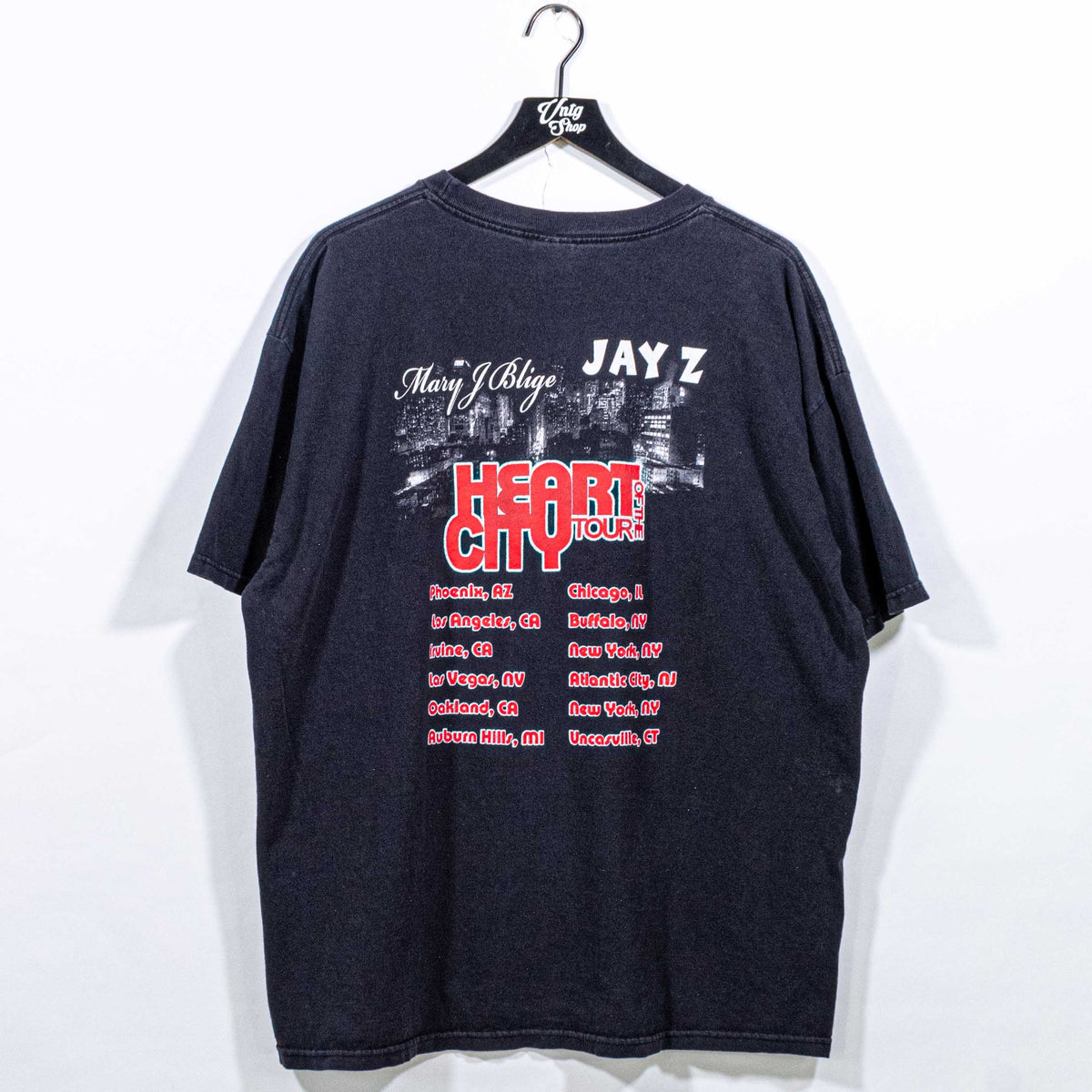 JAY-Z Mary J. Blige TOUR Tシャツ HEART CITY Mary J. Blige & Jay-Z Heart Of The City Tour T-Shirt Size