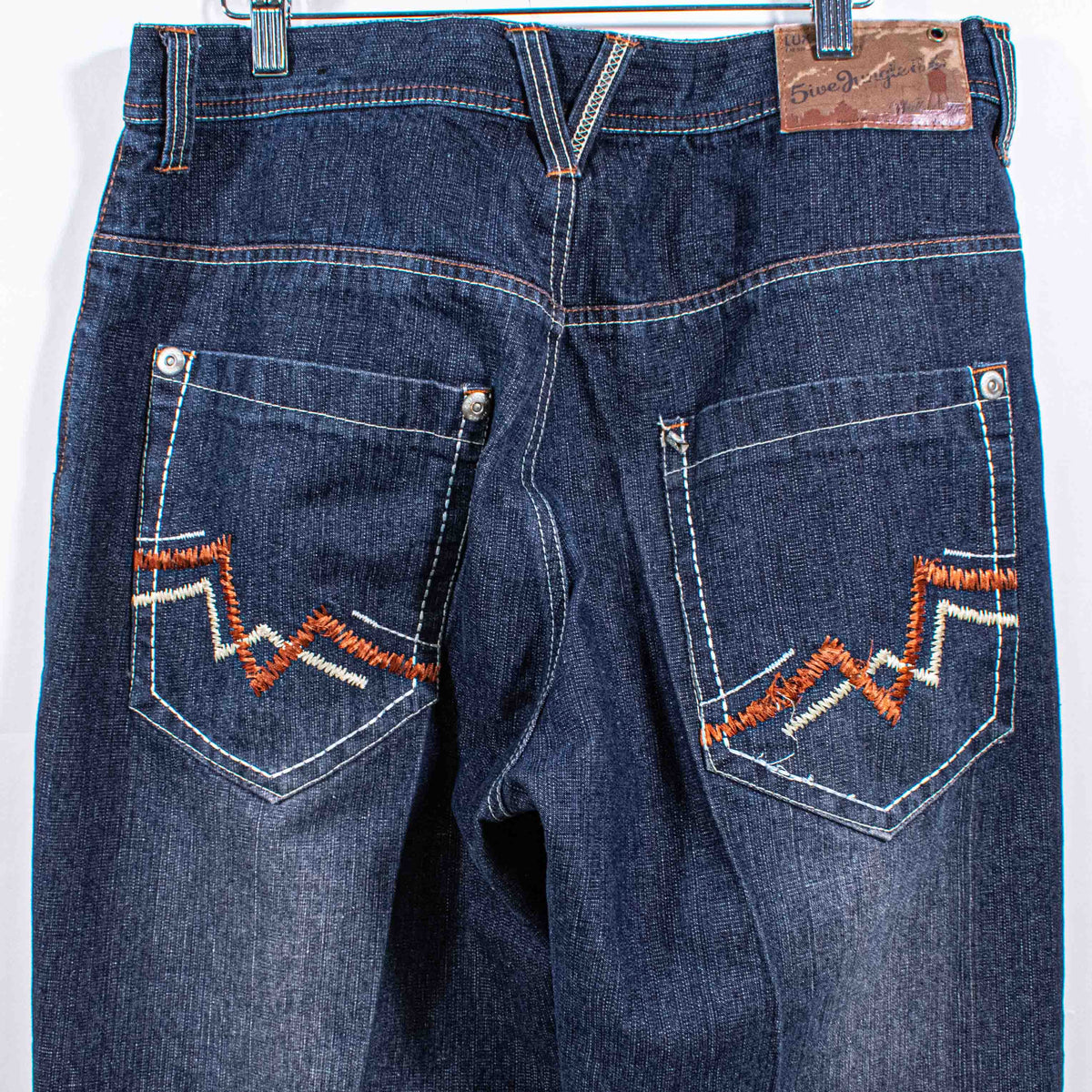 5ive Jungle Baggy Jeans Hip Hop Embroidered– VNTG Shop