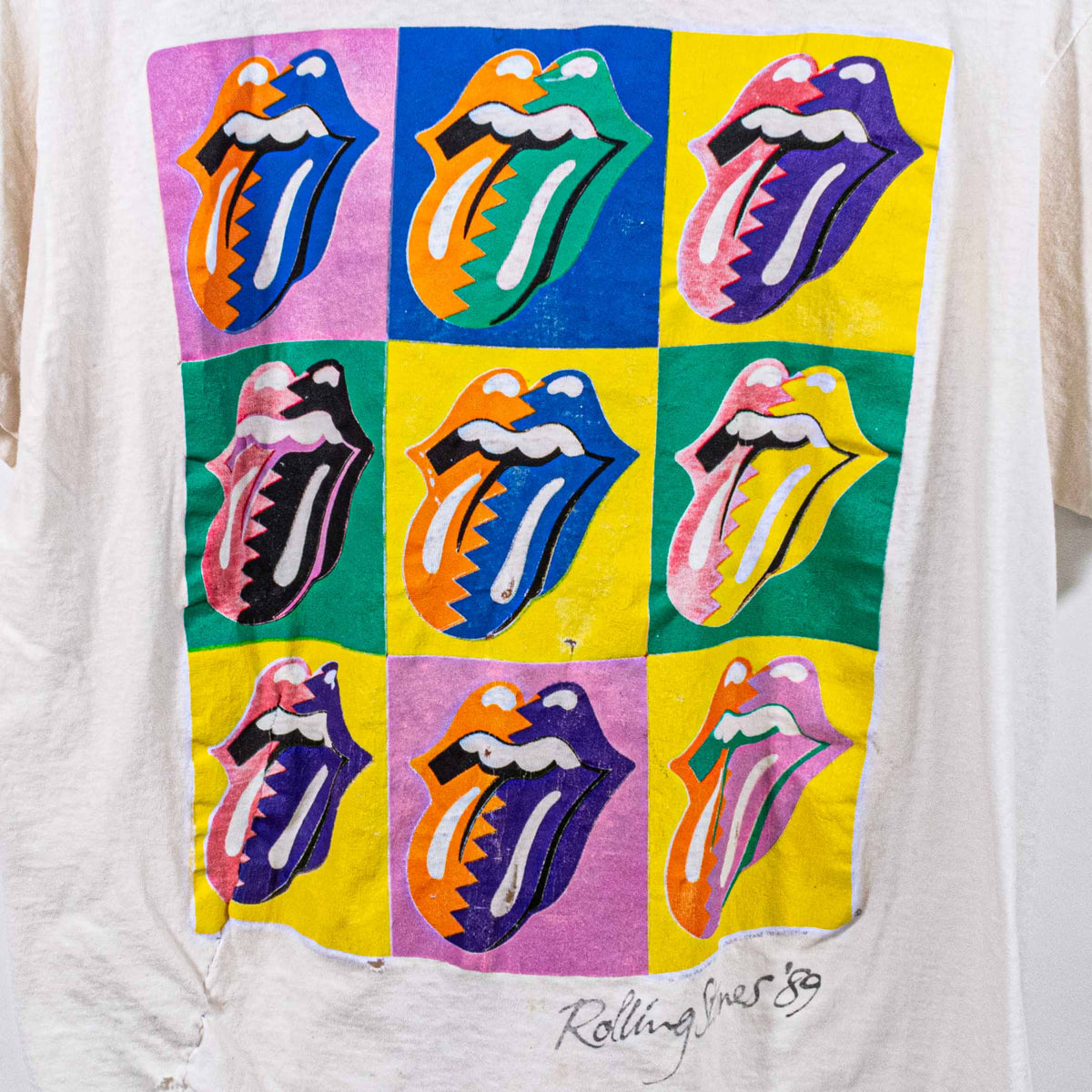 Rolling Stones 1989年 ツアーTシャツ The Rolling Stones Steel Wheels North American Tour 1989 T