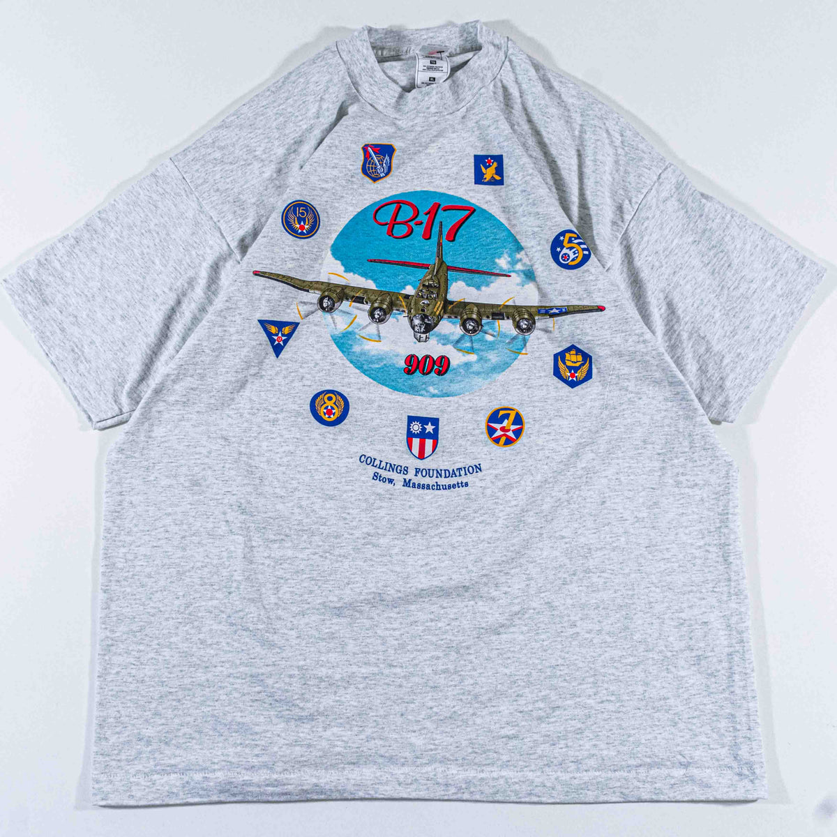 B-17 909 Flying Fortress Fighter Plane T-Shirt Collins Foundation 