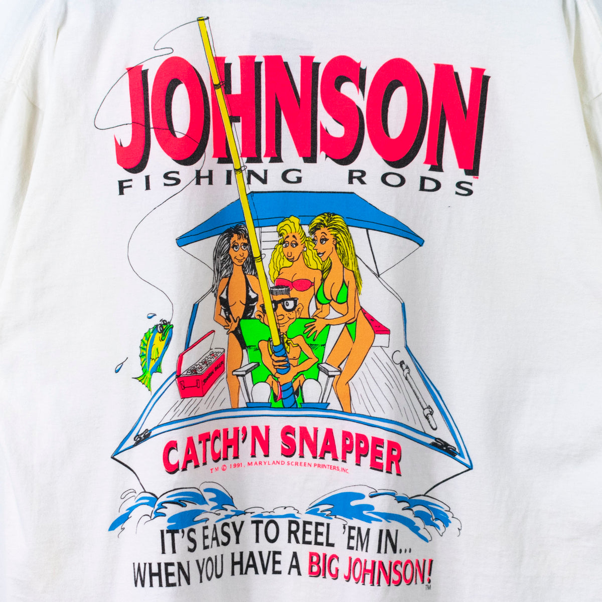 1991 Big Johnson Fishing Rods Catch'N Snapper T-Shirt– VNTG Shop