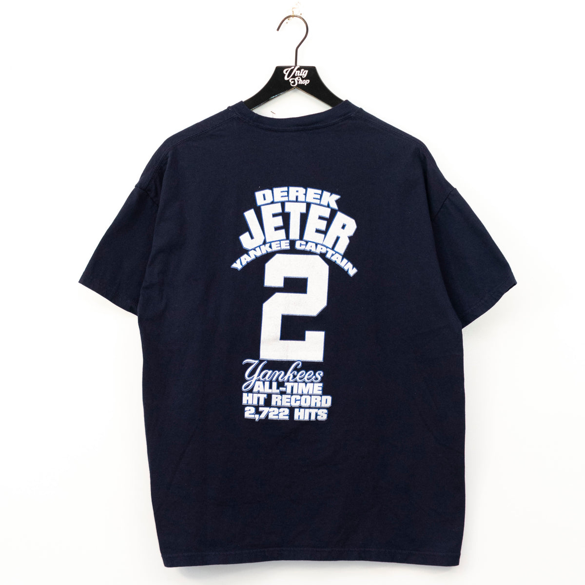 The Captain Derek Jeter New York Yankees All Time Hit Leader T Shirt Rap  Mens XL