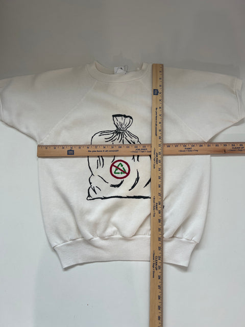 No Recycling Garbage Sanitation Short Sleeve Sweatshirt Raglan