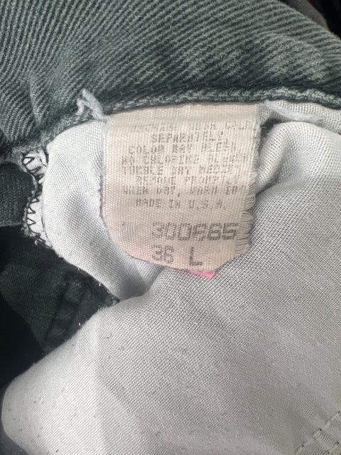 BOSS Overdyed Green Baggy Jeans