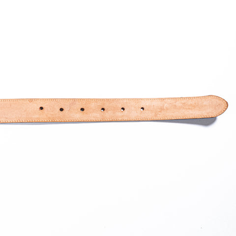 Banana Republic Crocodile Embossed Leather Belt Made in England Solid Brass Buckle