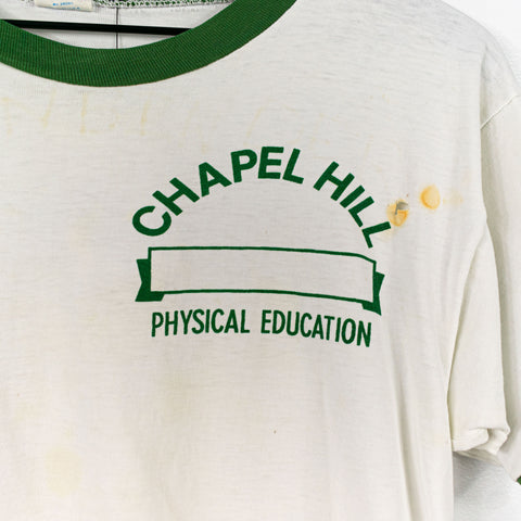 Champion Blue Bar Chapel Hill Physical Education Thrashed Ringer T-Shirt