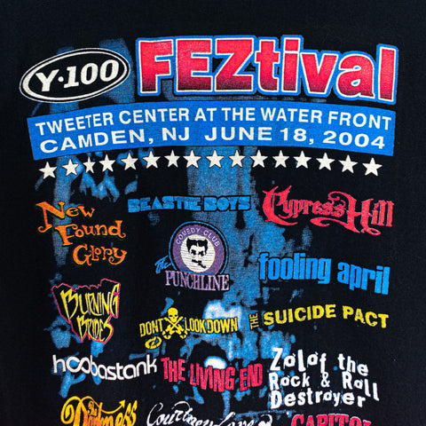 2004 Y100 Feztival New Found Glory Beastie Boys Cypress Hill Strokes T-Shirt