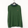 Tommy Hilfiger Crest Green Tonal Turtleneck Sweater
