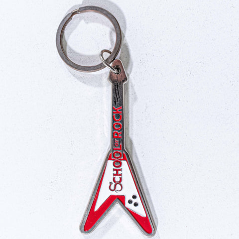 School of Rock Musical Flying V Electric Guitar Keychain