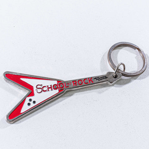 School of Rock Musical Flying V Electric Guitar Keychain
