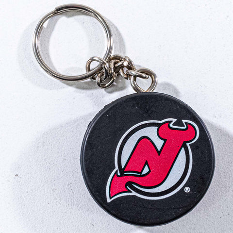 NJ Devils NHL Hockey Puck Keychain 1993