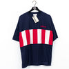 Adidas USA Stripes Embroidered Spell Out Color Block T-Shirt