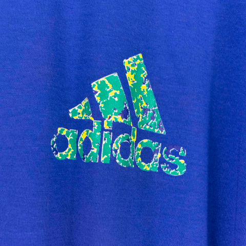 Adidas Three Stripe Abstract Logo Double Sided Made In Portugal T-Shirt