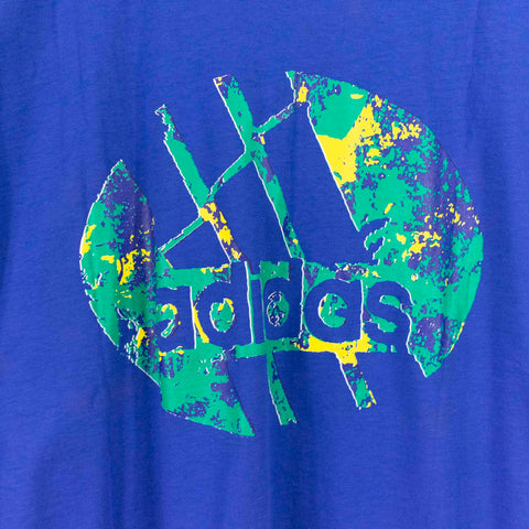 Adidas Three Stripe Abstract Logo Double Sided Made In Portugal T-Shirt