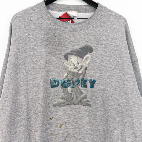 Disney Snow White Seven Dwarfs Dopey Distressed Sweatshirt