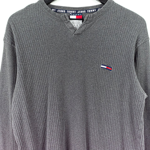 Tommy Hilfiger Jeans Embroidered Flag Ribbed Long Sleeve T-Shirt