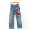 Allen B Schwartz ABS Flower Embroidered Bedazzled Jeans