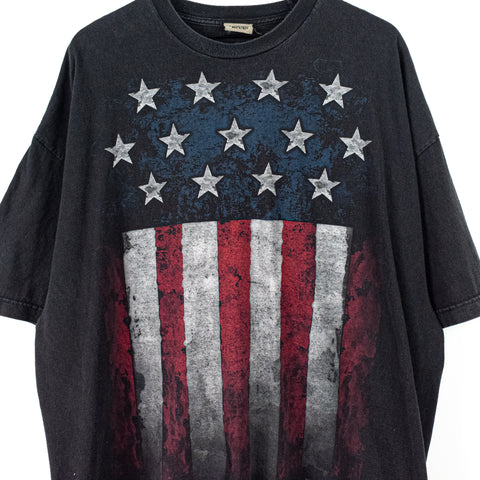 2014 Liquid Blue American Flag Star Stripes T-Shirt