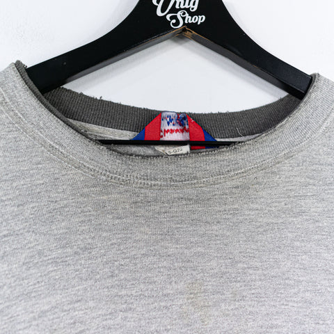 Champion Script Spell Out Distressed Sweatshirt