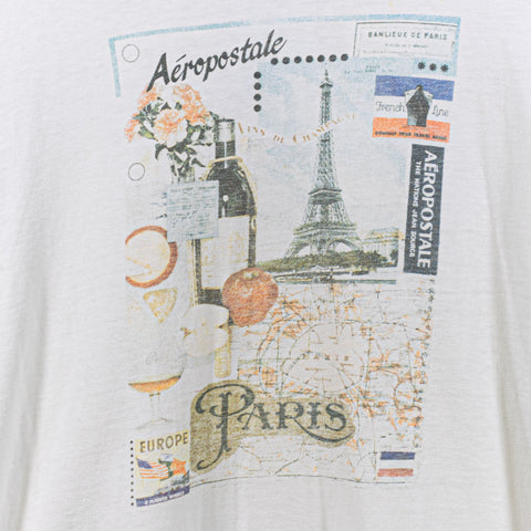 Aeropostale Paris France Graphic Thrashed T-Shirt