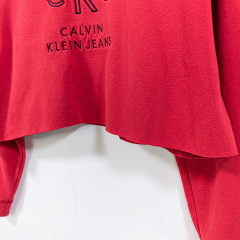 Calvin Klein Jeans Embroidered Cropped Sweatshirt