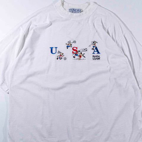 1994 USA World Cup Dog Embroidered T-Shirt