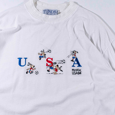 1994 USA World Cup Dog Embroidered T-Shirt