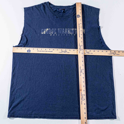MV Sport George Washington University Sleeveless T-Shirt Distressed