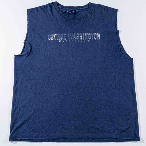 MV Sport George Washington University Sleeveless T-Shirt Distressed
