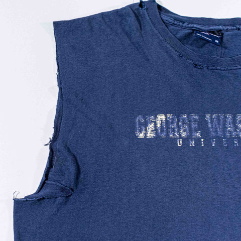 MV Sport George Washington University Sleeveless T-Shirt Distressed