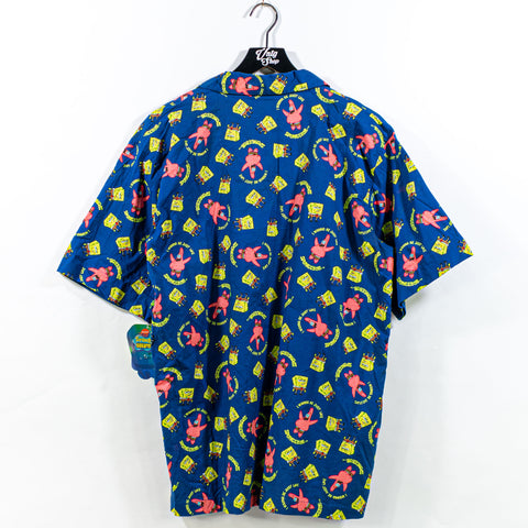 2002 Nickelodeon SpongeBob Squarepants Short Sleeve Button Up Camp Shirt