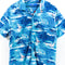 Nautica Blue Sail Sailboat Hawaiian Camp Shirt Loop Collar