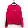 Chaps Ralph Lauren Spell Out Embroidered Distressed Sweatshirt
