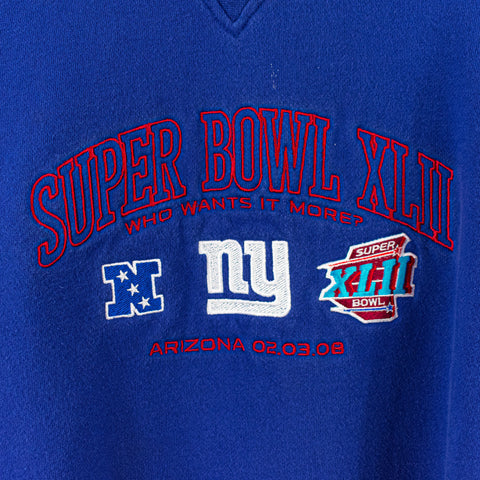 2008 Reebok NFL Super Bowl XLII New York Giants Sweatshirt