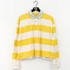 Polo Ralph Lauren Denim & Supply Striped Cropped Long Sleeve Rugby Shirt