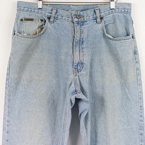 Calvin Klein Cropped Raw Hem Jeans Made in USA