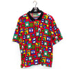 Neiman Marcus Abstract Print Made in Italy Polo Shirt