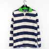 Polo Ralph Lauren Pony Striped Two Tone Collar Rugby Shirt