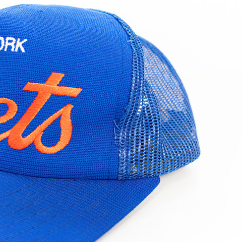 ANNCO New York Mets Script MLB Mesh Back SnapBack Hat Mookie Wilson Autograph