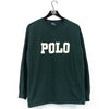 Polo Ralph Lauren Spell Out Long Sleeve Green T-Shirt