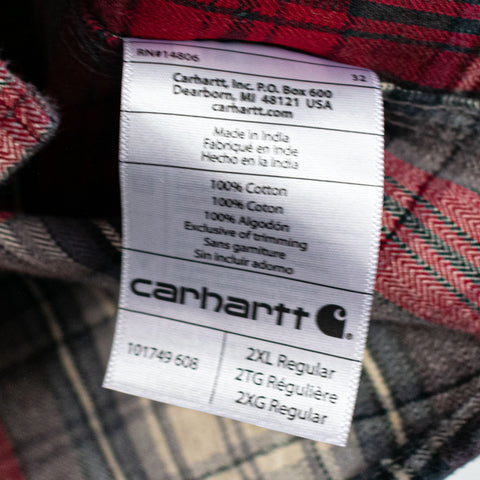 Carhartt Original Fit Plaid Flannel Button Shirt